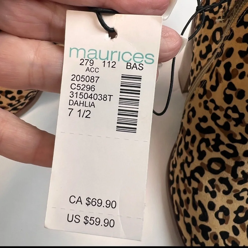 Maurice’s Tan and Black Leopard Print Boots - Picture 8 of 8